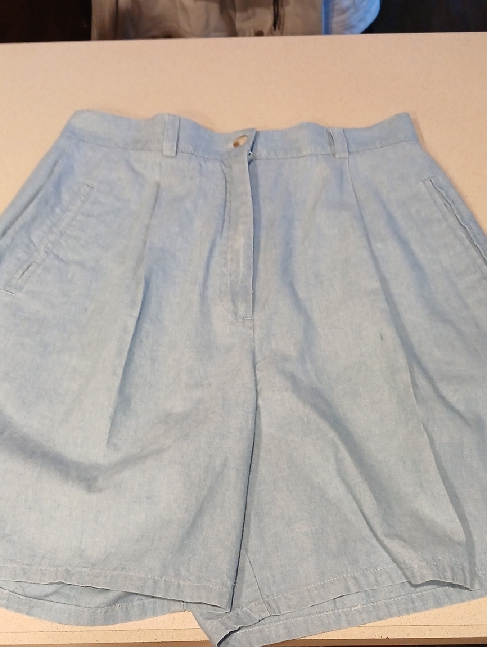 Talbots Light Blue Bermuda Shorts with Pleats